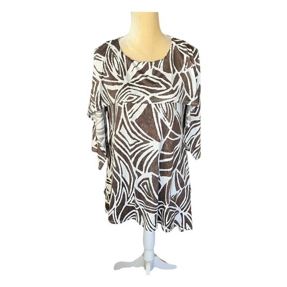 IC by Connie K Boxy Tunic Top Cold Shoulder Size Medium - Picture 1 of 9